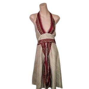 Junglee Billee Elastic Bodice Halter Sundress Multicolor One Size Z